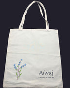 Handcrafted Lavender Print Tote Bag | Eco-Friendly Cotton Tote by Aiwaj
