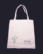 Handcrafted Lavender Print Tote Bag | Eco-Friendly Cotton Tote by Aiwaj