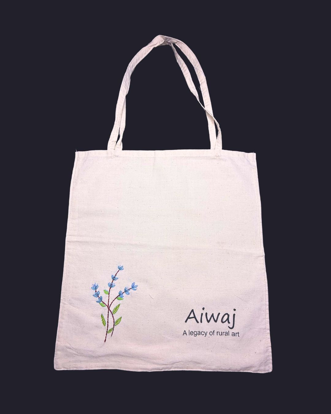 Handcrafted Lavender Print Tote Bag | Eco-Friendly Cotton Tote by Aiwaj