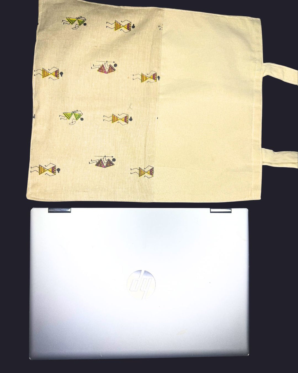 Handcrafted Warli Art Tote Bag | Eco-Friendly Cotton Tote by Aiwaj