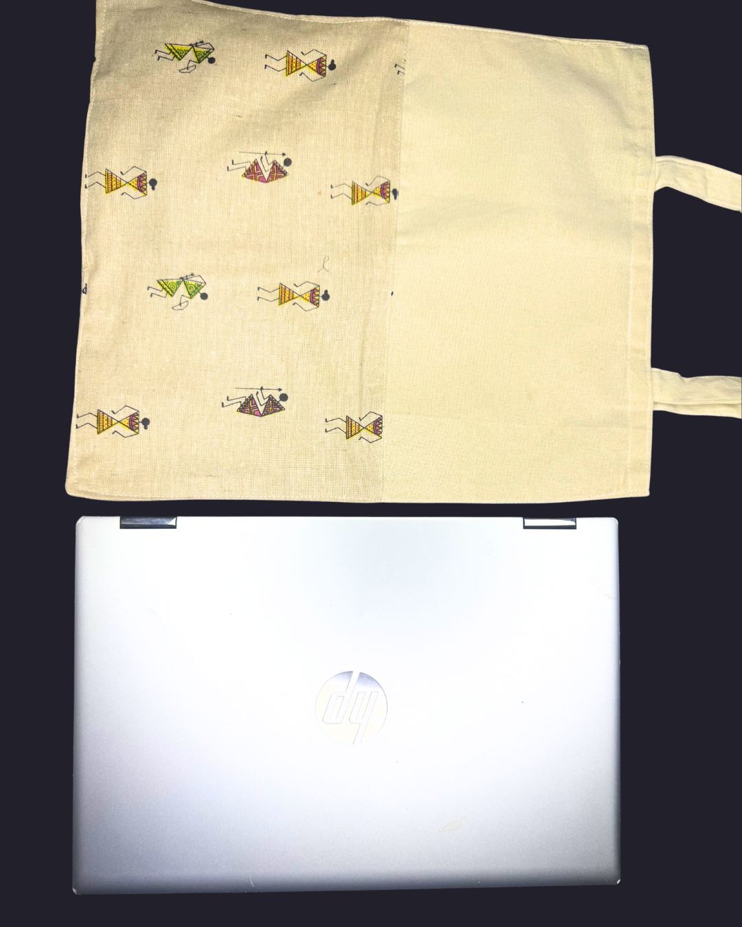 Handcrafted Warli Art Tote Bag | Eco-Friendly Cotton Tote by Aiwaj