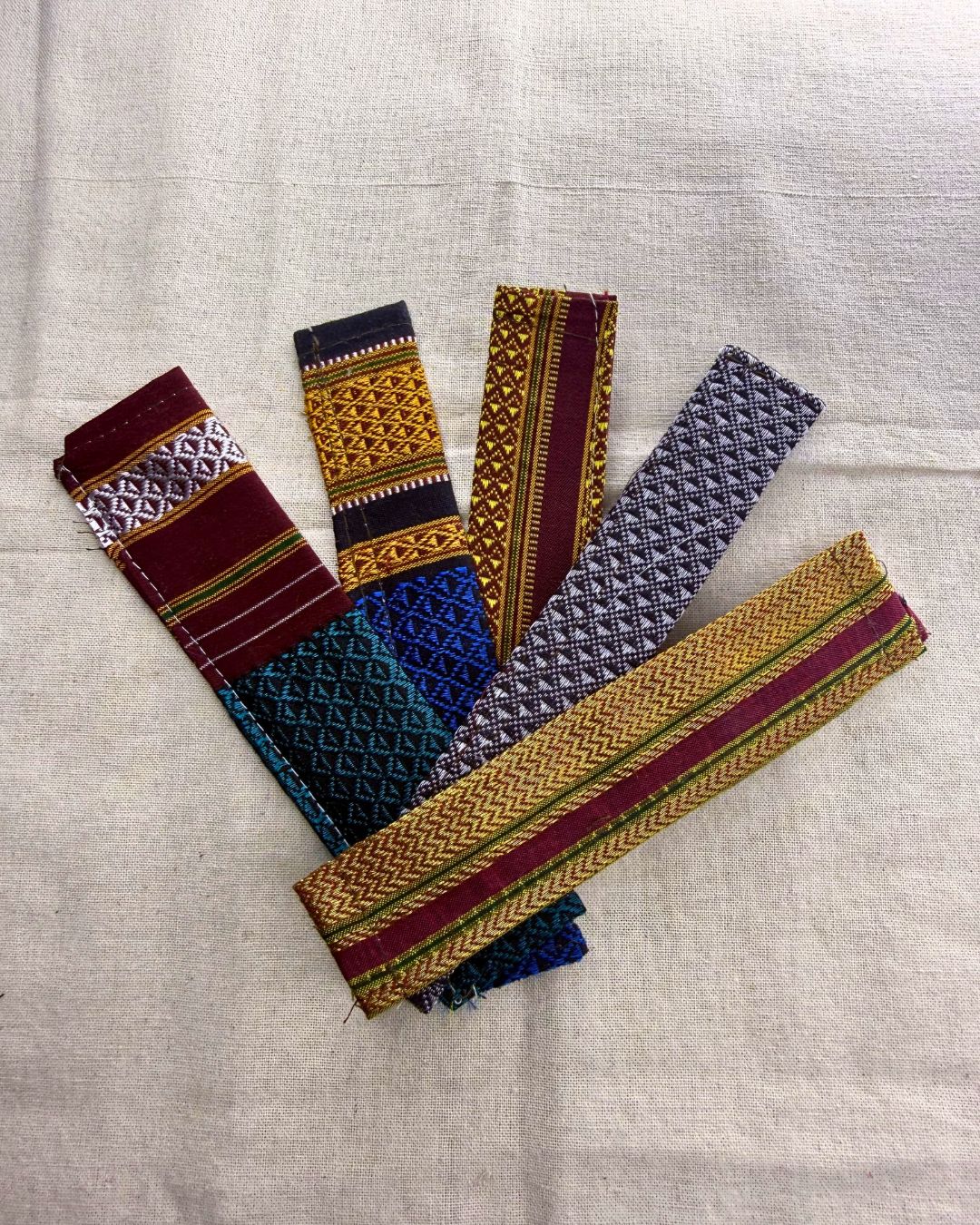 Handcrafted Fabric Bookmarks (Pack of 2) | Eco-Friendly Bookmarks by Aiwaj