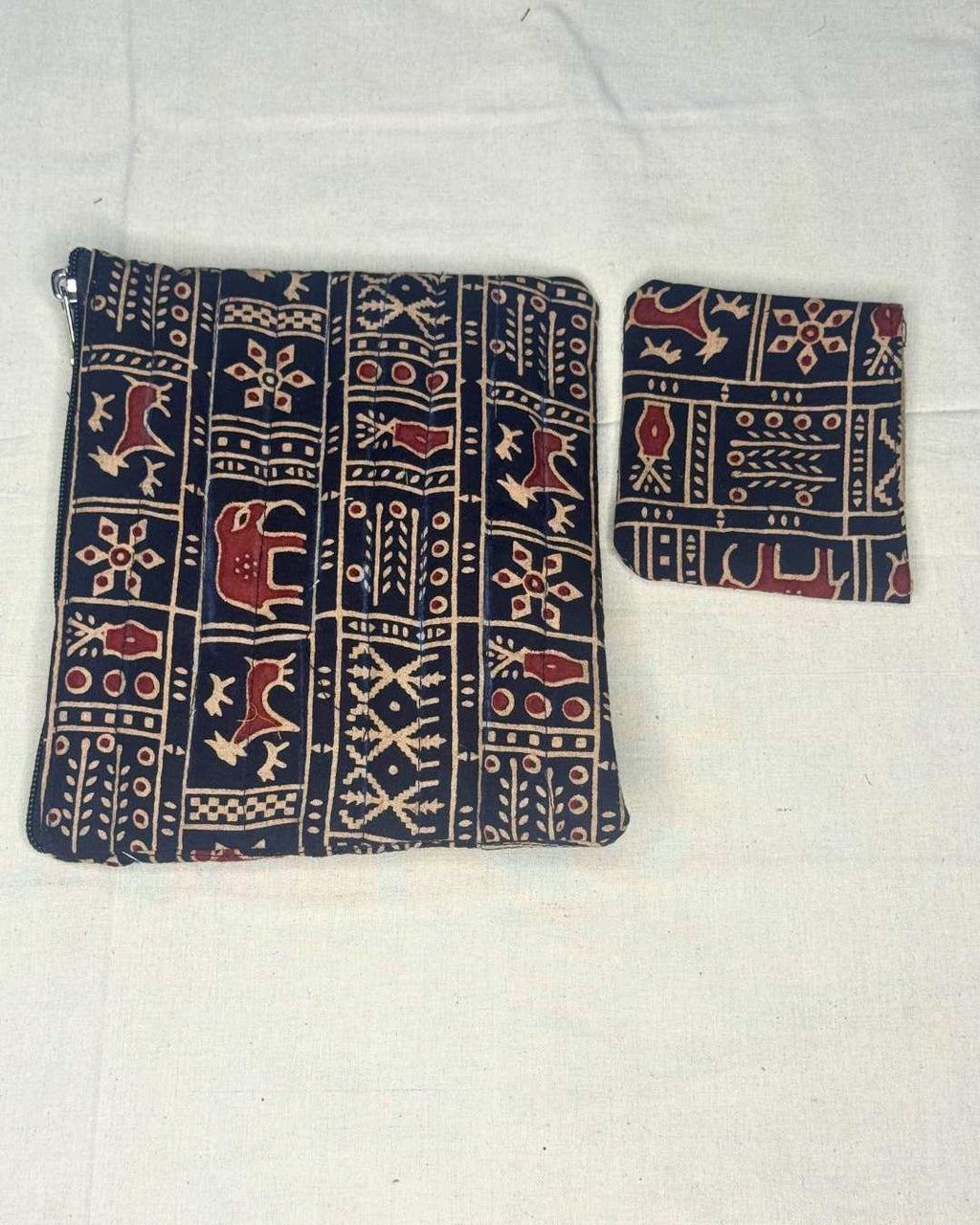 Handcrafted Handbag & Card Holder Set | Eco-Friendly Fabric Combo by Aiwaj