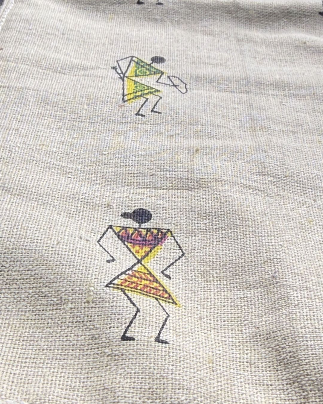 Handcrafted Warli Art Tote Bag | Eco-Friendly Cotton Tote by Aiwaj