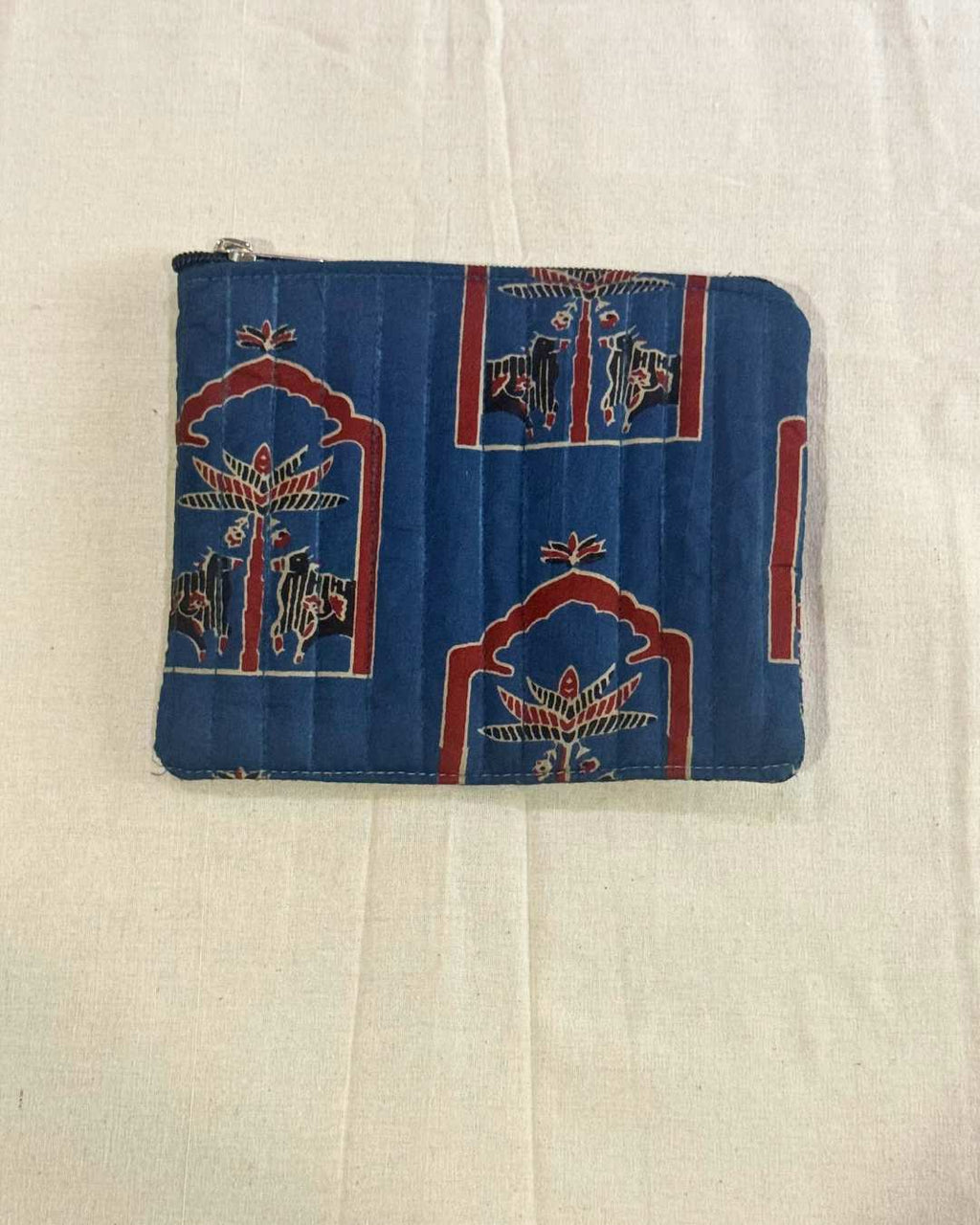 Handcrafted Rich Blue Fabric Handbag | Elegant Eco-Friendly Handbag by Aiwaj