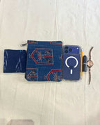 Handcrafted Rich Blue Fabric Handbag | Elegant Eco-Friendly Handbag by Aiwaj