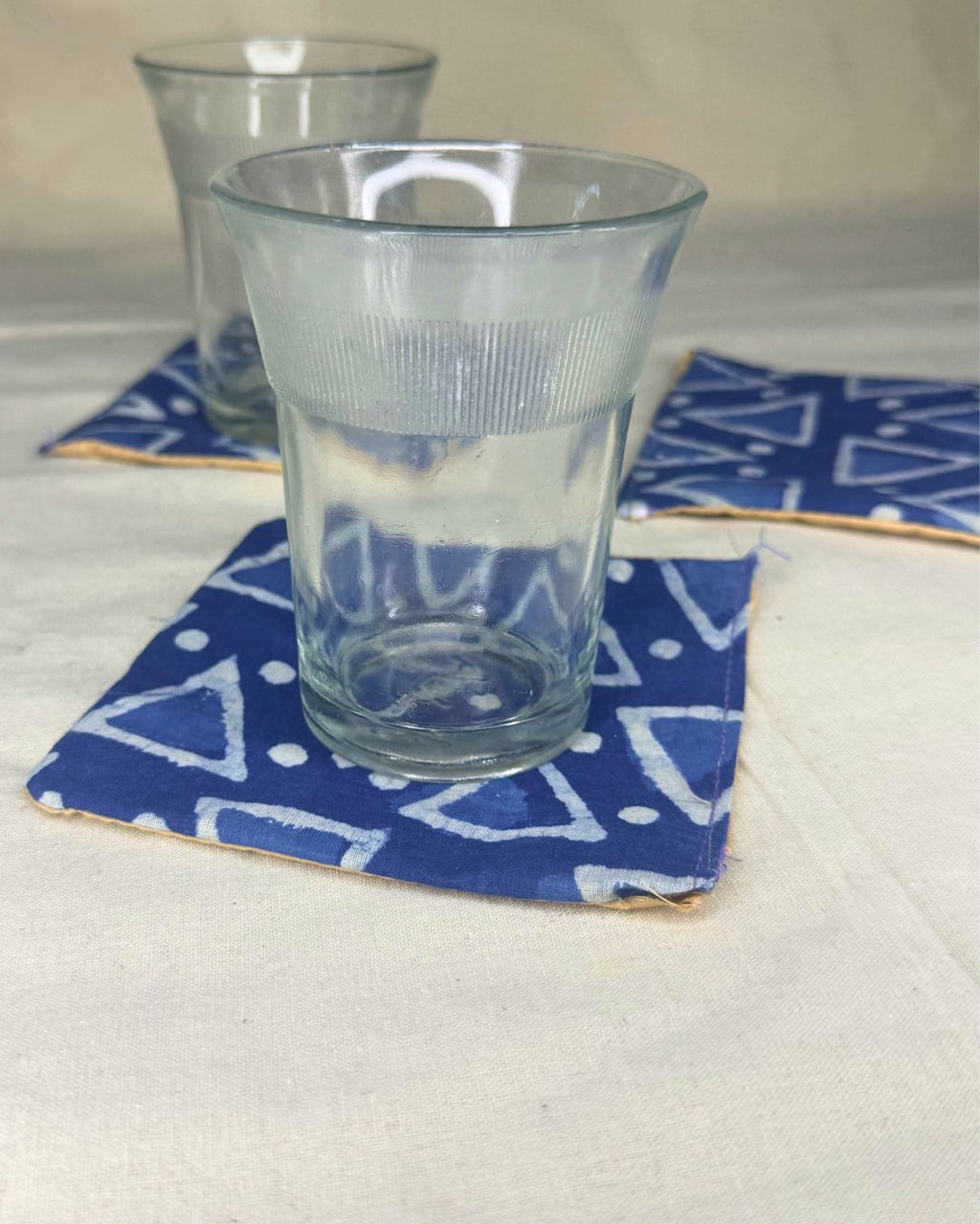 Handcrafted Fabric Coasters Set (Pack of 4) | Eco-Friendly Table Coasters by Aiwaj