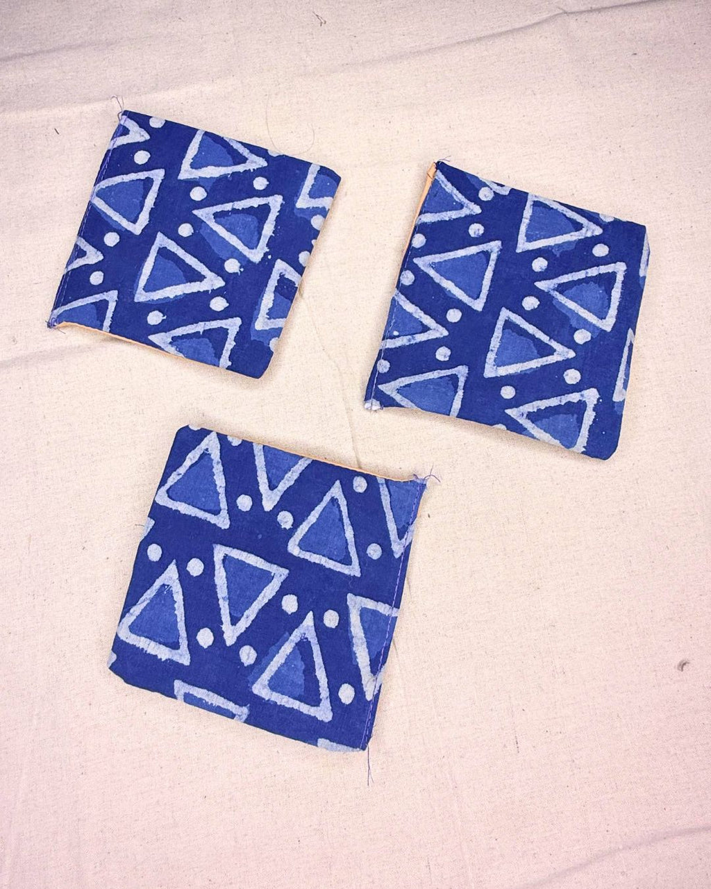 Handcrafted Fabric Coasters Set (Pack of 4) | Eco-Friendly Table Coasters by Aiwaj